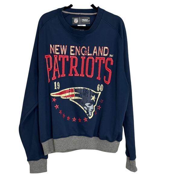 New England Patriots NFL Team Apparel Crewneck Sweatshirt Size 2XL - Picture 1 of 4